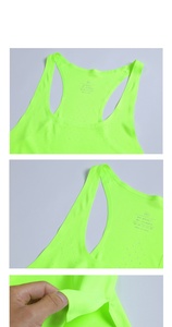 Camiseta sin mangas para correr ligera y transpirable de talla grande para hombre y mujer, chaleco de secado rápido, agujeros pequeños, gimnasio, Maratón, entrenamiento sin costuras - Product Image 5
