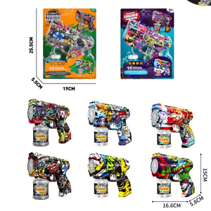 Pistola <span class=keywords><strong>de</strong></span> <span class=keywords><strong>Burbujas</strong></span> Eléctrica con Luz <span class=keywords><strong>de</strong></span> Camuflaje y Graffiti, Pistola <span class=keywords><strong>de</strong></span> <span class=keywords><strong>Burbujas</strong></span> <span class=keywords><strong>de</strong></span> 15 Agujeros, Juegos <span class=keywords><strong>de</strong></span> Verano al Aire Libre, Juguetes <span class=keywords><strong>de</strong></span> Plástico para Niños - Product Image 4