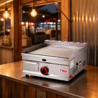 Machine à griller Teppanyaki professionnelle OEM à gaz, corps en acier inoxydable, pour comptoir, idéale pour la cuisine des snack-bars