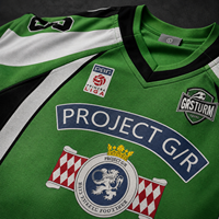 Maillot de football Yingling vert, blanc et noir, avec emblème d'équipe, respirant, en maille, unisexe, vente en gros