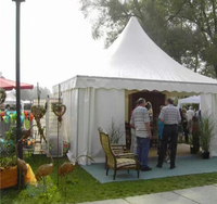Tentes Pagode Modulaires Grandes 5x5m, 6x12m, 10x10m Rouges pour Salons Professionnels, Événements Extérieurs, Mariages et Fêtes - À Vendre
