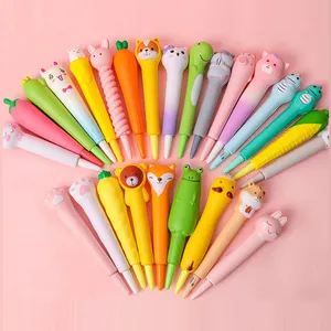 Niedliche Stifte Promotion Schwamm Dekompression Soft Gel Pen Großhandel Slow Rebound Pinch Kawaii Cartoon Cute Gel Pen