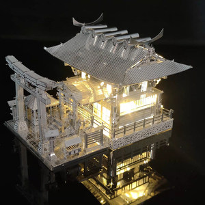 Modello 3D in Metallo del Santuario Liangyuan - Intricata Architettura in Stile Giapponese Fai-da-Te |   Giocattolo da assemblare di alta qualità e regalo creativo - Product Image 4