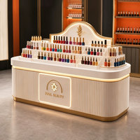 Vitrine professionnelle pour vernis à ongles, présentoir personnalisé pour vernis à ongles avec éclairage LED pour mobilier de salon de luxe