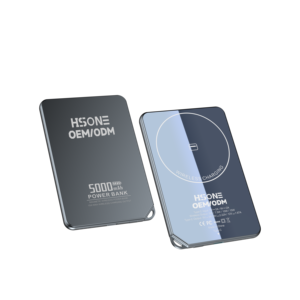 Batterie externe magnétique ultra-fine L148B 7,3 mm avec trou pour cordon, charge rapide sans fil 15W, charge rapide PD 20W et écran LED - Product Image 2