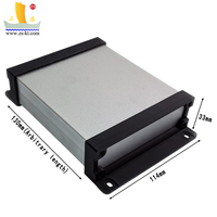 OEM 114x33 bergaya Perak Hitam Audio Amplifier Chassis Split struktur aluminium Alloy Case DAC Outlet kotak penutup ringan