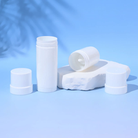 Contenants vides en plastique PP transparents de 30 ml/60 ml avec étiquette personnalisée, à mécanisme rotatif, pour déodorant naturel, barre de lotion et baume pour les talons