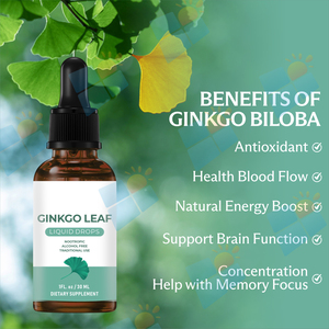 SUNI Integratore Liquido di Foglie di Ginkgo <span class=keywords><strong>Biloba</strong></span> Puro e Naturale a Marchio Privato per Cervello e Concentrazione, Estratto di Ginkgo Non OGM in Gocce - Product Image 3