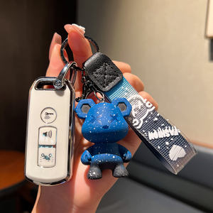 Funda para llave para Honda 125 150 SH125 <span class=keywords><strong>SH300</strong></span> 2016 2017 2018 2019 2020 Super Cub 125 motocicleta <span class=keywords><strong>Scooter</strong></span> 3 botones llavero inteligente - Product Image 5