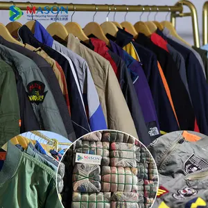 Wholesale Men's Jackets Thrift Bundle A Grade Branded Bales Second Hand Used Clothes