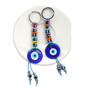 Turc bleu mauvais œil pendentif collier mode chaîne de perles <span class=keywords><strong>porte</strong></span>-clés avec tenture murale décor mauvais œil <span class=keywords><strong>porte</strong></span>-clés - Product Image 1
