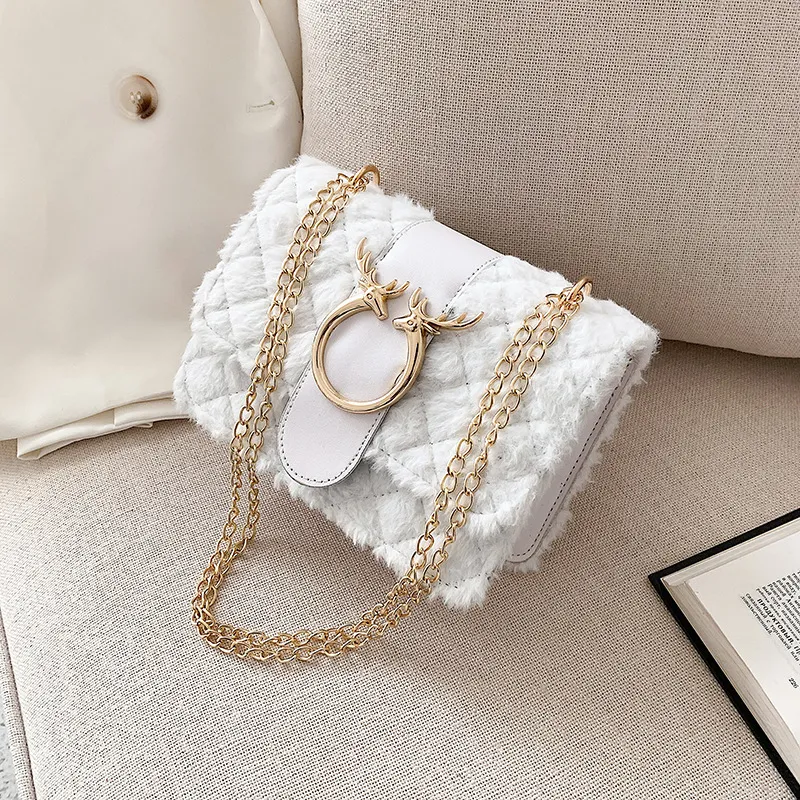 Luxury New Fashion Private Label Party White Vintage Tote Clutch Crossbody Handbags With Chain