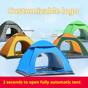 Tente de <span class=keywords><strong>camping</strong></span> pliable entièrement automatique pour 3-4 personnes, ouverture rapide, tissu Oxford imperméable 1000 mm, équipement de plage toutes saisons - Product Image 1