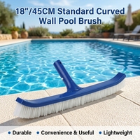 Brosse de fond de piscine en ABS de 18 pouces pour le nettoyage des piscines
