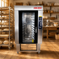 Oven Pemanggang Rotari Listrik 380V 19kw untuk Industri Makanan, Pizzeria, Restoran, dan Rantai Makanan Cepat Saji, Pengiriman Tepat Waktu, 4 Tray + 10 Tray
