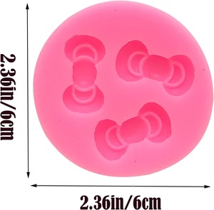 Mini moules en silicone en forme de nœud, antiadhésifs, pour chocolats, bonbons, gâteaux, cupcakes, gommes, artisanat sucré, bougies d'aromathérapie et décoration - Product Image 2