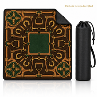 Tapis de Mahjong en Jacquard de Luxe Moderne avec Bordures Renforcées et Sac de Rangement – OEM, Marque Privée, Image Personnalisée Disponible, Vente en Gros pour le Poker