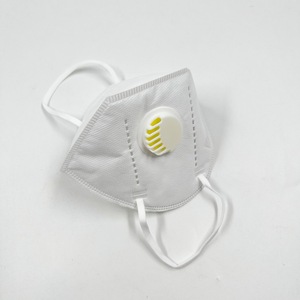 Masker Wajah lipat tipe datar mencegah kabut asap debu masker 5 lapisan FFP2 dengan katup - Product Image 6
