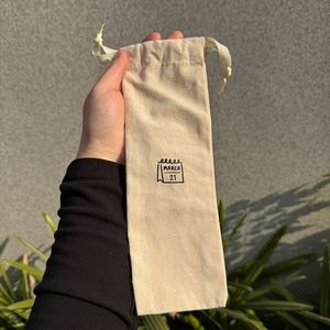 Eco Friendly GOTS Certified Custom Logo Printed Organic Cotton Gift <b>Pouch</b> Storage Candle Promotional <b>Drawstring</b> Dust Bag - Product Image 1