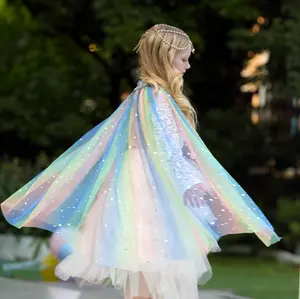 Prinzessin Mädchen Geburtstag Glitter Cape Mädchen Party Einhorn Kostüm Cape