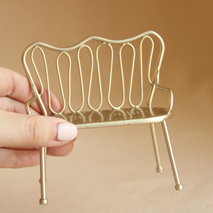 Mobili in Metallo in Miniatura Personalizzati all'Ingrosso per Bambole Fashion Accetta Sedie e Tavoli Svuotati Accessori per Casa delle Bambole - Product Image 5