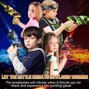 Set di 4 Pistole <span class=keywords><strong>Laser</strong></span> Tag con Display LED Digitale del Punteggio, Giocattoli Multifunzione a Infrarossi per Bambini - Product Image 5