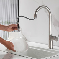 Robinet de cuisine en acier inoxydable 304 de style nouveau, monté sur le plan de travail