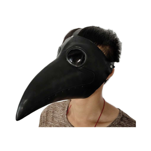 หน้ากากรูปนกจมูกยาวสีส้มยาวสีขาวดำสำหรับงานปาร์ตี้ฮาโลวีน - Product Image 1