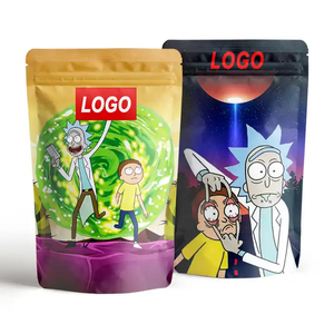 Tùy chỉnh in nhiệt niêm phong <span class=keywords><strong>3</strong></span>,5 7 <span class=keywords><strong>gram</strong></span> 1 oz nhựa Zipper chống mùi đứng lên túi bao bì Mylar túi - Product Image 2