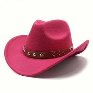 Chapeau Fedora en feutre unisexe, sombrero, chapeau western personnalisé, chapeau de cowboy en feutre - Product Image 4