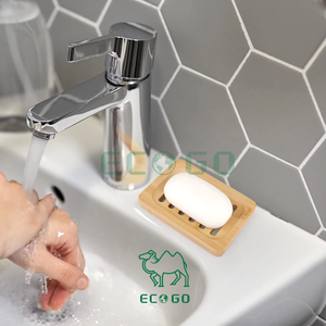 Escurridor de fregadero de cocina respetuoso con el medio ambiente, soporte de jabón, bandeja de jabón, jabonera de madera de bambú para ducha y baño - Product Image 6