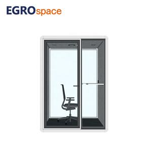 Cabine de travail modulaire moderne EGROspace pour intérieur, insonorisée, avec vitres, pour la confidentialité des appels téléphoniques, bureau en pod - Product Image 2