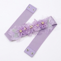Ceinture florale personnalisée pour femme, ornée de strass et de fleurs scintillantes, ceinture élastique large pour robe, nouvelle collection, vente chaude
