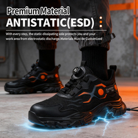 Chaussures de sécurité unisexes légères en cuir microfibre avec embout en acier, semelle intermédiaire en Kevlar, bottes de travail d'hiver pour l'usine