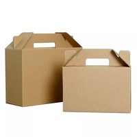 Boîte cadeau en papier kraft recyclé écologique à prix bas, livraison directe d'usine, avec séparateurs, sac de livraison de nourriture