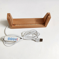 Cadeau d'anniversaire, support de table en acrylique en forme de U avec base en bois LED