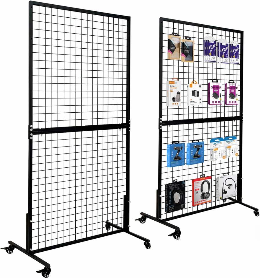 Durable Display Racks Wire Grid Panel Wire Wall Grid Display Rack ...