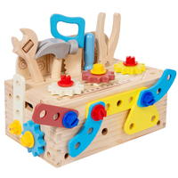Nouvelle valise d'outils de réparation en bois pour enfants, avec vis et écrous à assembler et démonter, développe la dextérité manuelle, jouet éducatif