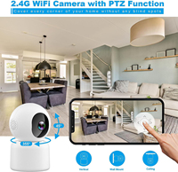 Caméra IP WiFi 3MP CloudEdge avec suivi automatique, mini caméra de sécurité domestique intelligente sans fil pour intérieur