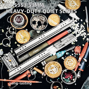 Ha5353 53mm nhiệm vụ <span class=keywords><strong>n</strong></span>ặng <span class=keywords><strong>n</strong></span>ề mềm-đóng Ngă<span class=keywords><strong>n</strong></span> kéo trượt hoạt động trơ<span class=keywords><strong>n</strong></span> tru và yê<span class=keywords><strong>n</strong></span> tĩnh Chất lượng cao mềm-đóng trượt đường ray - Product Image 2