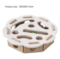 Nouvel Arrivage Jouet Écologique en Feutre pour Animaux de Compagnie, Puzzle d'Exercice et de Forage, pour Chats Intérieur/Extérieur, Outil Apaisant et Stimulant, Bâton de Teasing