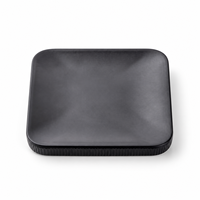 Nouvelle assiette carrée en mélamine noire écologique de 20 cm, incassable, de qualité alimentaire, en résine, pour restaurant, hôtel, cafétéria
