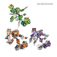 QS Meilleures ventes : Ensemble d'avions robots transformables en plastique 3 couleurs pour enfants de 5 à 7 ans, thème urbain, cadeau