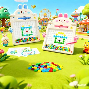 磁性画板玩具 - 用于增强协调能力的教育性拼图和涂鸦玩具 - Product Image 5