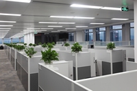 Postes de travail modernes pour centre d'appels avec cloisons en aluminium, bureaux individuels compacts pour 2, 4, 6 ou 8 employés
