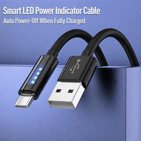 Kabel USB-C ke USB-C LED Light up 120W Pengisian Cepat, Kabel Nilon Terjalin untuk Ponsel, Tablet, Laptop, Mobil 1M 2M OEM Grosir Pabrik