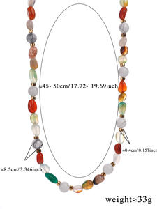 Collar bohemio de cuentas de nueva moda europea y americana, collares de ojo de diablo de piedra Natural de alta calidad para mujer - Product Image 6