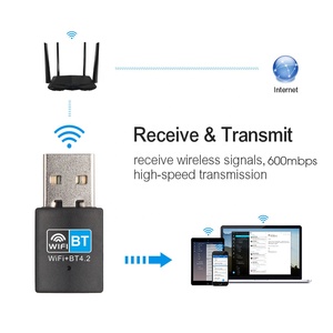 อะแดปเตอร์ USB WIFI BT4.2 2 in 1 รุ่น RTL8723DU ความเร็ว 150Mbps การ์ดแลนไร้สายและดองเกิล BT 4.2 สำหรับคอมพิวเตอร์ อะแดปเตอร์ USB WIFI 2 in 1 - Product Image 3