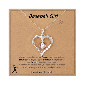Collana Personalizzata <span class=keywords><strong>per</strong></span> Softball/Calcio/Pallacanestro/Pallavolo, Gioielli Accessori Sportivi, <span class=keywords><strong>Regali</strong></span> di Compleanno e <span class=keywords><strong>Natale</strong></span> <span class=keywords><strong>per</strong></span> Amanti dello Sport - Product Image 4