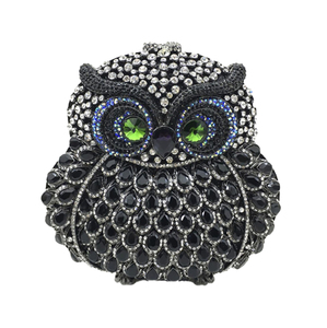 Women Owl Shaped Shoulder Bag Unique Rhinestones handbag Novelty Evening bag for Formal Dinner Music Festive - Product Image 5